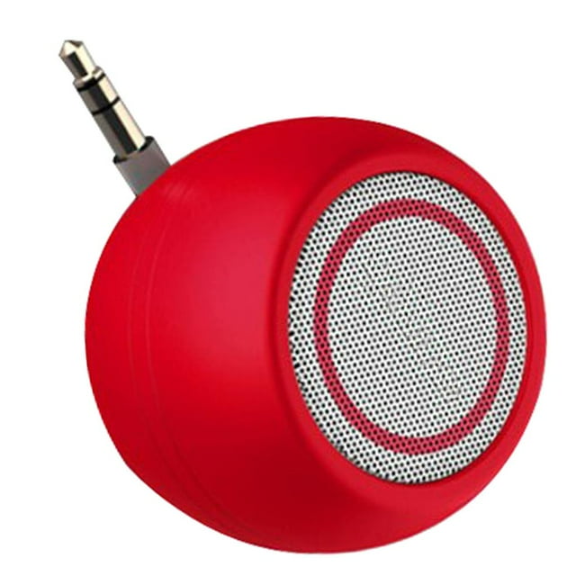 Miulika Mini Speaker 3.5mm Jack AUX Music Audio Player for Phone Notebook Red
