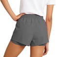 thumbnail image 3 of GUACER 2-in-1 Running Shorts for Women with Zipper Pockets, Elastic Waist Workout Athletic Shorts for Gym Sports, 3 of 4