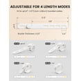 thumbnail image 5 of 10Pack Silicone Cable Ties Cord Organizer Wrap Reusable Elastic Adjustable Wire Ties Management with Lock Buckle, Charger Cable Strap Tie, Electrical Cord Keeper for Travel Home, White, 5 of 14