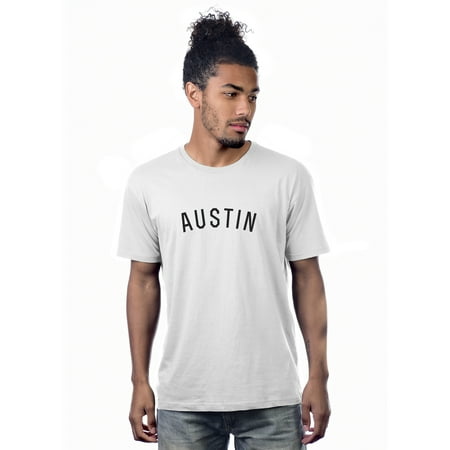 Daxton Premium Basic Crew Neck Short Sleeve Tshirt Cities Austin Letter