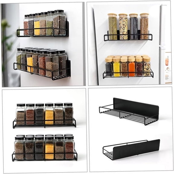 ShadeMart 2.8'' H X 11.8'' W X 4.2'' D Magnetic Spice Rack Set Spice Rack Organizer Magnetic Spice Rack
