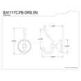 thumbnail image 2 of Kingston Brass Victorian Robe Hook, 2 of 2