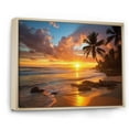 thumbnail image 2 of Designart "Beach Photo Sunset Charm XII" Nautical & Beach Floater Framed Wall Art Print, 2 of 7