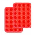 thumbnail image 1 of Set para hornear Jewoster Mini Muffin & Cupcake, 24 tazas de silicona, 1 of 7