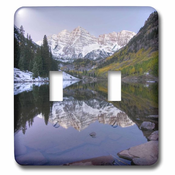 3dRose, Colorado, Rocky Mountains, Aspen, Maroon Bells - US06 DSV0049 - David Svilar, double toggle switch