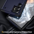 thumbnail image 4 of Dteck for Samsung Galaxy S22 Ultra Case with Slide Camera Cover,Military Grade Drop Protection Shockproof Slim Fit Protective Marble Phone Case for S22 Ultra 5G 6.8" 2022, Navyblue, 4 of 7
