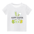 thumbnail image 2 of EGNMCR Blouses & Chemises à Manches Courtes Col Rond pour Tout-Petits Garçons Filles Mode Imprimé Ufs de Lapin de Pâques, 2 of 4