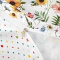 thumbnail image 4 of Erosebridal Watercolor Flower Queen Duvet Cover Set for Girls, Sunflower Lavender Bedding, Polka Dots Reversible, 3pcs 1 Duvet Cover and 2 Pillowcases, No Comforter, 4 of 6