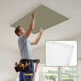 thumbnail image 4 of Sage Green Magnetic Fluorescent Light Covers for Ceiling Lights 2 x 4 Feet, Brown Solid Color Simple Abstract Office Classroom Kitchen Drop Ceiling Light Covers Lighting Filters Shade Panel 3 Packs, 4 of 9