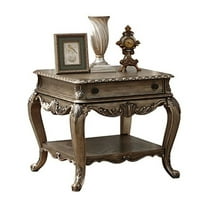 HomeStock Hollywood Regency End Table, Vintage Oak