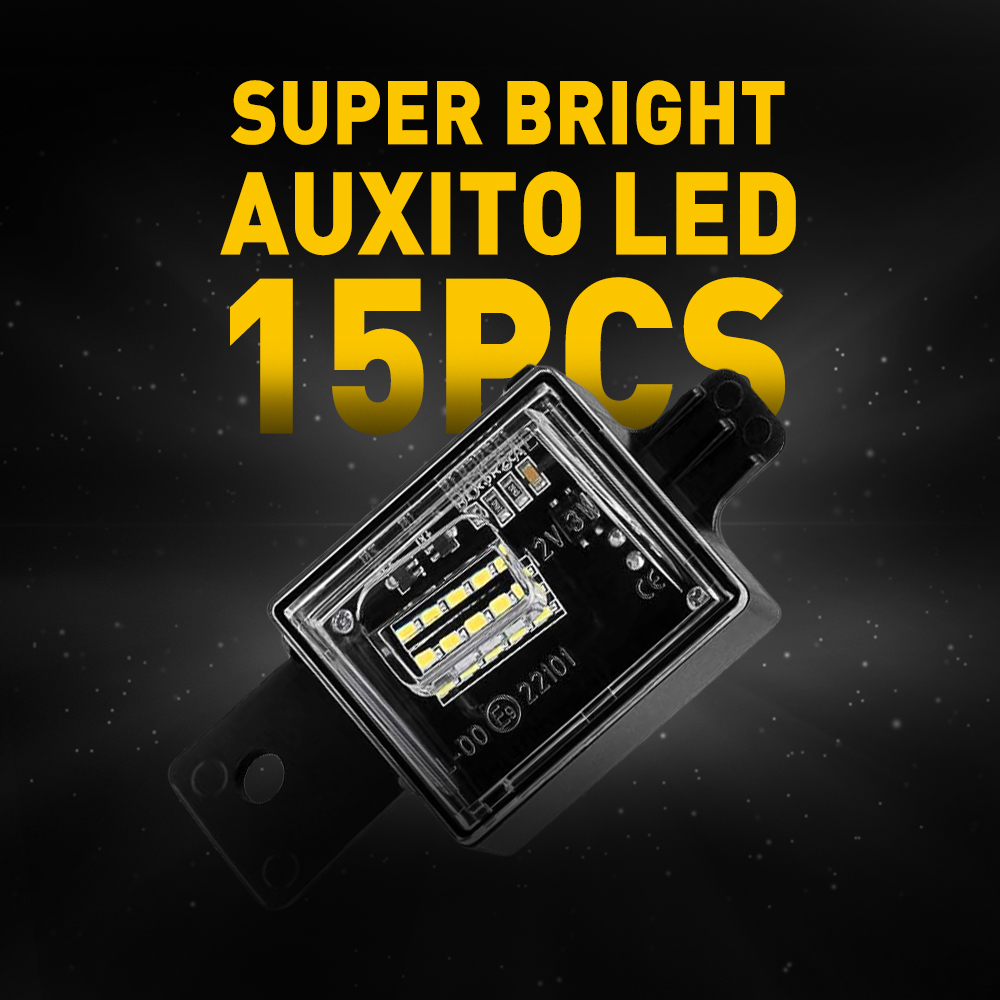 JDMTECH LED License Plate Lights For Chevy Silverado & GMC Sierra 2014-2018 - 6000K White, Pair
