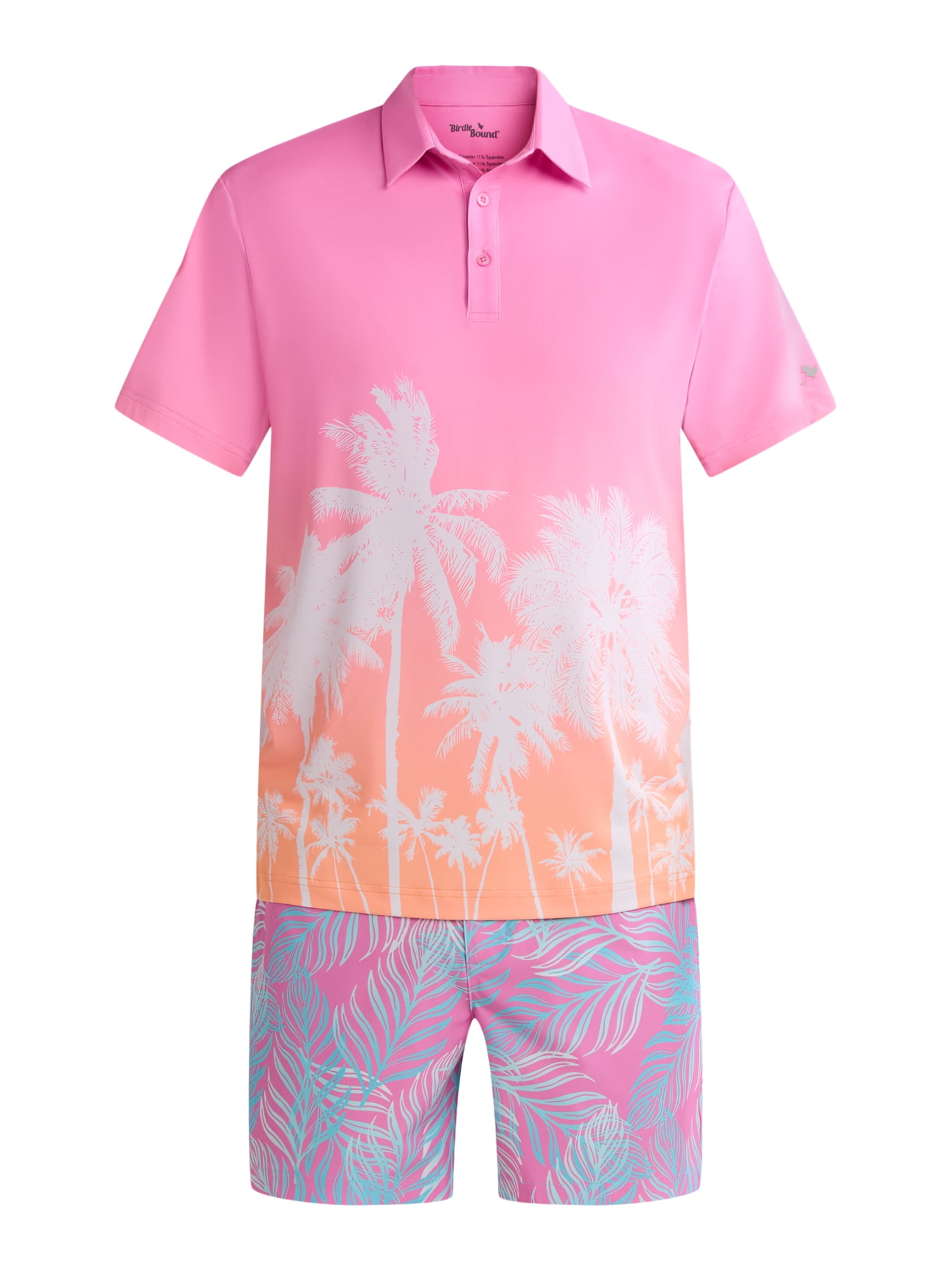 Birdie Bound Men's & Big Men's Novelty Print Golf Polo, Sizes S-5XL