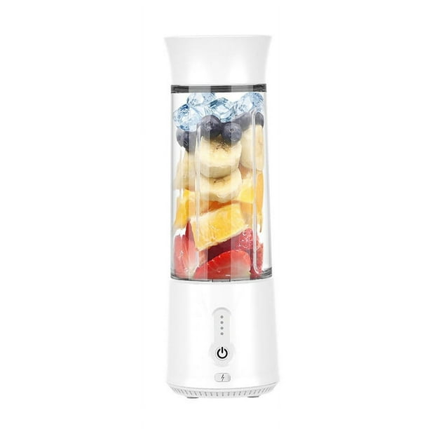 Licuadora eléctrica portátil ckepdyeh, mini batidora de frutas de mano con 6 cuchillas, taza personal para jugos recargable por USB, 500 ml-A