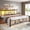 Black, variant on EnHomee Queen Size Metal Bed Frame with Vintage Headboard & Footboard Metal Platform Bed Frame Queen with LED Lights & Storage, Noise Free, Black