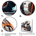 thumbnail image 3 of Designart "Sleek Speed Motorcycle in Orange and Black III" Transportation Framed Wall Art - Transitional Orange Motorcycle Bedroom Framed Canvas Wall Art, 3 of 6