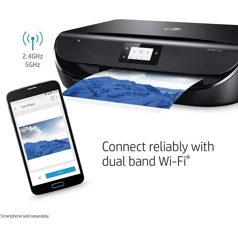 HP Envy 5055 Wireless All in One Color Photo Inkjet Printer Black