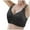 Black, variant on Wdgfv Daisy Lace Bras for Women Front Closure No Underwire Comfort Senior Wireless Snap Closing Bra Beige 42