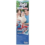 Hasbro Jenga Stacks and Stripes Party Game, Red, White, and Blue Wood Blocks, Boys & Girls, Fun Summer Activities for Child, Adults & Families, Ages 6+