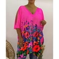 thumbnail image 2 of Pompotops Femmes V-Cou Impression en Vrac Mode Bustier Jupe Courte Robe, 2 of 8