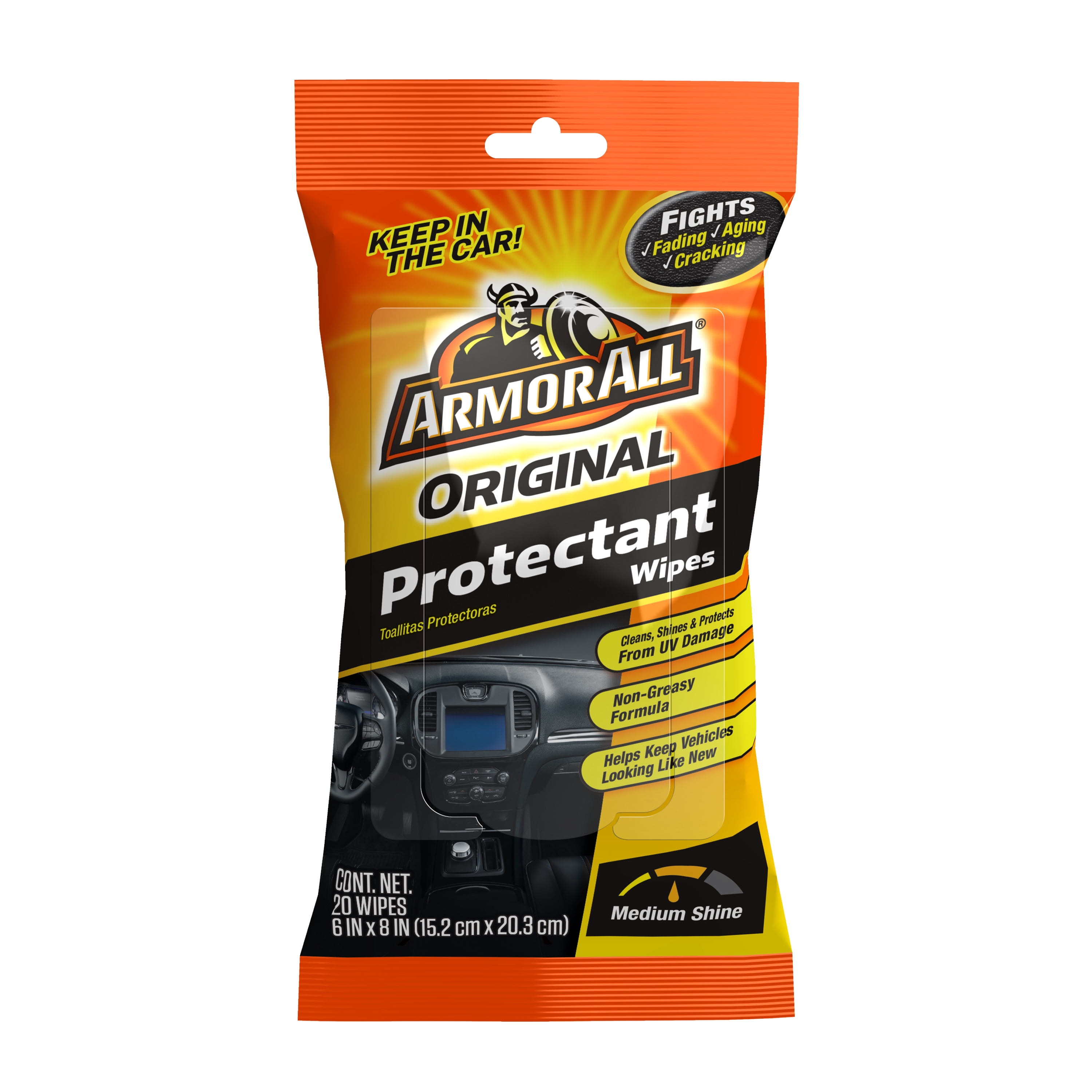 Armor All Original Formula Flat Pack Car Protectant Wipes (20 Count)