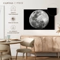 thumbnail image 5 of Elephant Stock Simple Moon Wall Art - Horizontal Canvas Wall Art - Living Room Wall Decor - Astronomy & Space Canvas - Black And White Decor - 12" x 8", 5 of 8