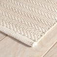 thumbnail image 3 of Dash & Albert Herringbone Handwoven Indoor/Outdoor Rug, 4' x 6', Linen/White, 3 of 7