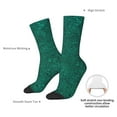 thumbnail image 6 of Honeii Teal Marble Print Adult Socks,Crew Socks,Casual Calf Socks,Daily Wear Socks for Men & Women, Perfect for Sports, Casual and Everyday Use, 6 of 6