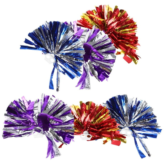 HOMEMAXS  6 Pcs Cheer Cheerleading Stickers Flower Ball PET Material Pompoms
