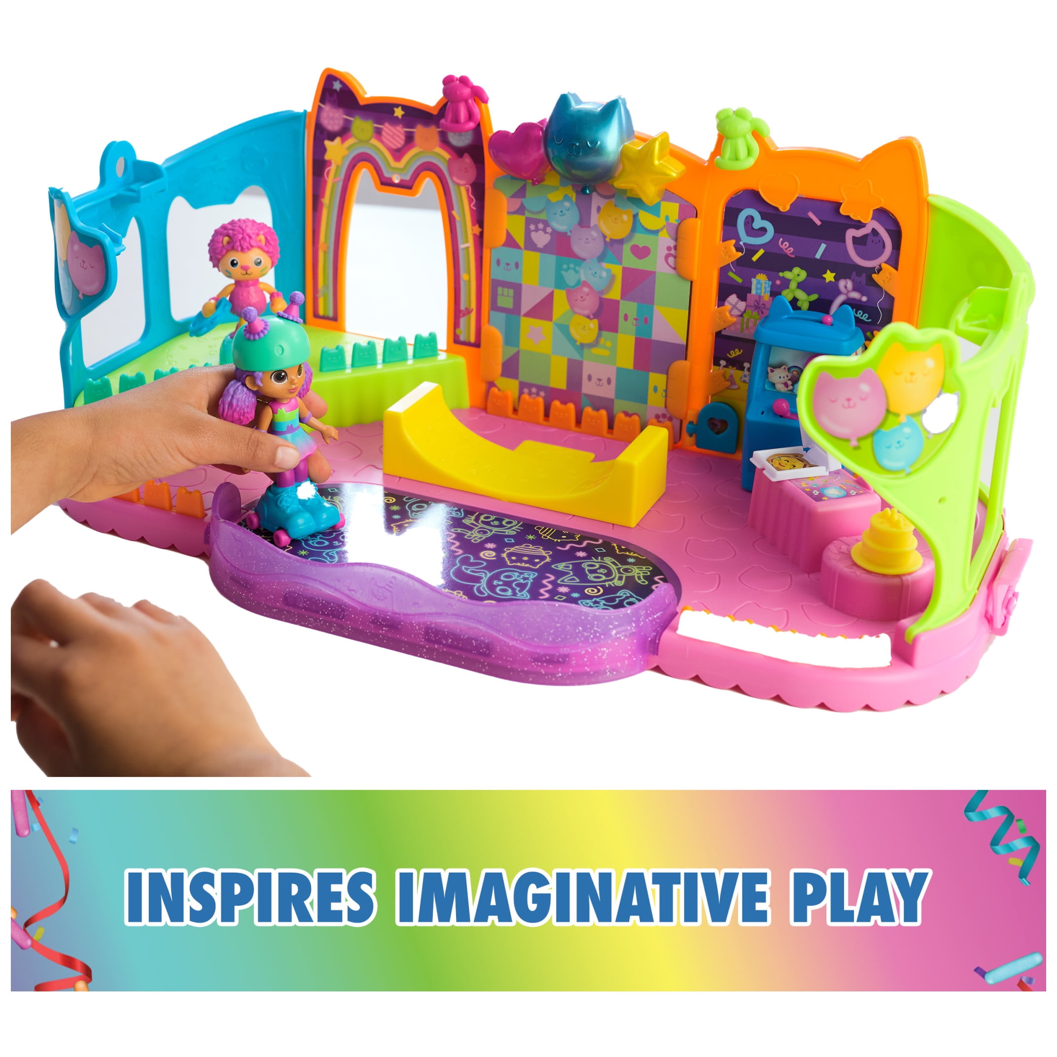 Gabby’s Dollhouse, Party Room Playset with Toy Figures, Furniture & Accessories