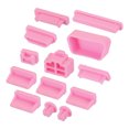 thumbnail image 1 of Unique Bargains 65pcs Laptop Port Duct Cover 13 Types Plugs Cap for Notebook Laptop PC Computer, USB/VGA/Audio Jack/SD, Pink, 1 of 7