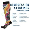 thumbnail image 2 of FORMRS Womens Knee High Socks Casual Long Thick Travel Daily Wear, 2 Pairs, Colorful Black, 2 of 6