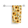 thumbnail image 3 of KLL Scottish Plaid Sunflower Ultra Absorbent & Soft Hand Towels for Bath, Hand, Face, Gym and Spa-27.5x16in, 3 of 7