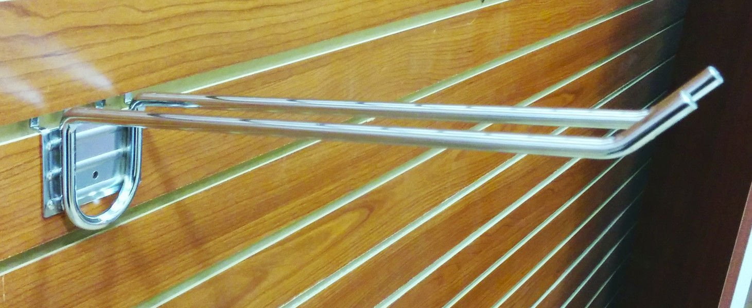 5 Pack 12 D Extra Heavy Duty Pegboard & Slatwall Double Hook Tool