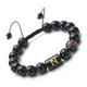 thumbnail image 1 of Sonducket 26 pulseras con letras ajustables de 10mm, cuentas de piedra de ojo de tigre de ónix negro Natural, de cuerda trenzada, regalo Ropa, zapatos y accesorios Miscelánea No.19, 1 of 6