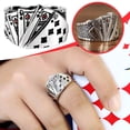 thumbnail image 4 of Adjustable Carved Playing Card Poker Rocker Punk Gothic Men's 2025 NEWS, 4 of 8