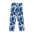 thumbnail image 3 of Vsdgher Evil Eye Print Mens Pajama Pants Sleep & Lounge Pants, PJ Bottoms With elastic waistb and Pockets, 3 of 5