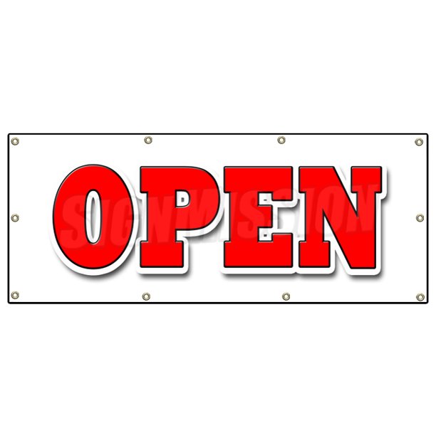 48 X1 Open Banner Sign Grand Opening New Store For Business Shop Sale Retail Walmart Com Walmart Com 48 X1 Open Banner Sign Grand Opening New Store For Business Shop Sale Retail Walmart Com Walmart Com