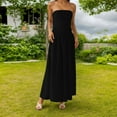 thumbnail image 2 of Icvfdpl Robes d'Été pour Femmes, Robe Maxi Bohème Fluide à Bretelles pour Mariage avec Volants Fente Latérale Robe de Plage Confortable pour Femmes,m, 2 of 5