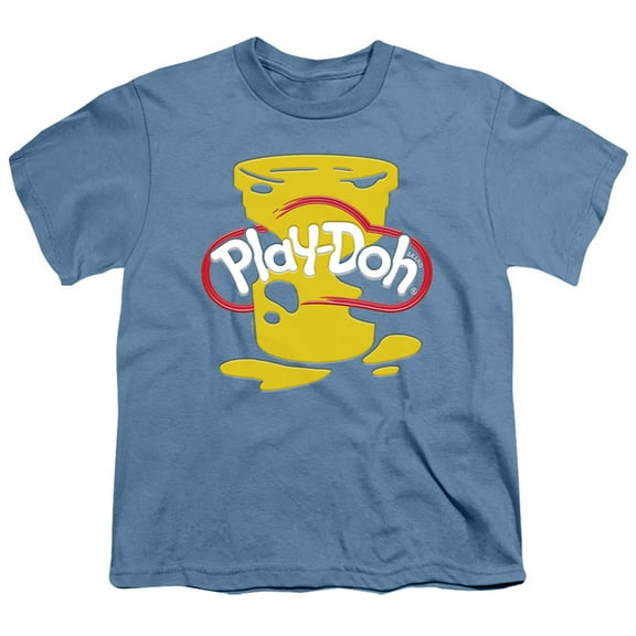 Play Doh Play Doh Messy Stencil Logo S/S Youth 18/1 T-Shirt-Carolina Blue