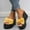 Yellow, variant on AXXD Womens Comfort Sandals Summer Black Comfort Fish Mouth Flower Bow Knot Sandals Thick Sole Mothers Day