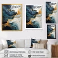thumbnail image 4 of Designart "Abstract Marble Waterfall in Gold and Green IV" Abstract Canvas Wall Art - Modern Gold Abstract Painting Entryway Wall Art Print, 4 of 6