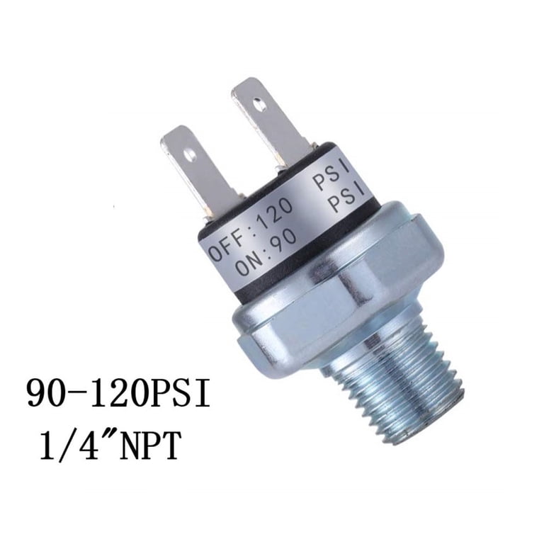 12V/24V Air Pressure Switch Tank Mount Thread 1/4 90-120PSI NPT For Train Horn