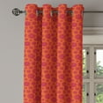 thumbnail image 2 of Ambesonne Modern Grommet Curtain, Bold Line Flowers, 50" x 72", Scarlet and Maroon, 2 of 6