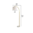 thumbnail image 4 of 65 Inch Arc Floor Lamp with Adjustable Shade, Marble Base, Gold, White- Saltoro Sherpi, 4 of 4