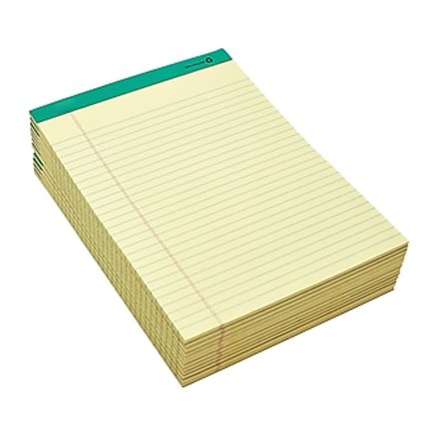 MyOfficeInnovations 100 Recy Perforated Notepads Canary 81/2" x 113/