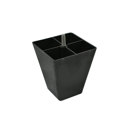 Black Plastic Pyramid Style 4.5 Inch Leg For Sofas and