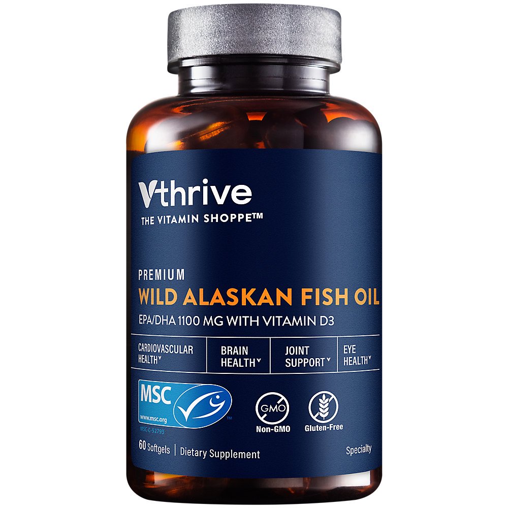 Premium Wild Alaskan Fish Oil with Vitamin D3 Supports Cardiovascular