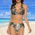 thumbnail image 4 of NICKSUN Women's Bikini Sets, Cute Print Two Piece Bathing Suits Sexy Halter Padded Bikini Swimsuits, 4 of 6