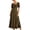 A16-Gold, variant on Women's Midi Dresses Square Neck Puff Sleeve Floral Print A Line Flared Summmer Casual Dresses