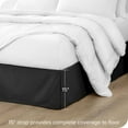 thumbnail image 2 of Bare Home Jupe de Lit Double Brossage - Premium 1800 Collection - Retombée de 15 Pouces - Lit Simple, Noir, 2 of 4